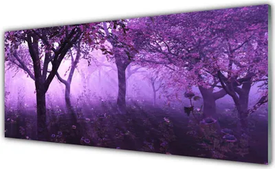 Immagine prodotto di Stampe su vetro acrilico, dimensioni 125x50 cm, decorazione da parete, motivo: alberi, natura