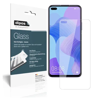 Produktbild von 2x Schutzfolie für Huawei nova 6 5G - Anti-Shock 9H Folie dipos Glass Kunststoffglas