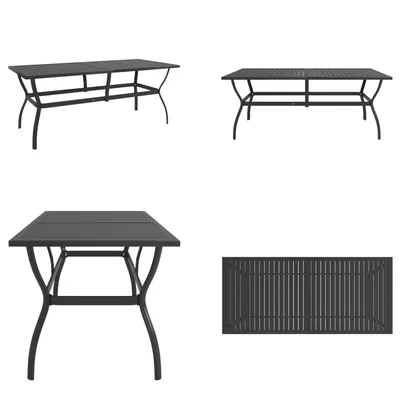 Immagine prodotto di vidaXL Tavolo da giardino antracite 190x80x72 cm in acciaio - Tavolo da giardino - Tavoli da giardino - Tavolo - Tavoli