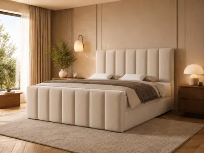 Produktbild von Emlar Boxspringbett Bella MAX 180x200 - Bett mit Matratze und Topper - Boxspringbett mit Bettkasten und Matratze - Boxspringbett Beige (Magic Velvet 2250)