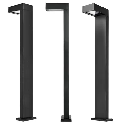 Produktbild von MasterLED Außenleuchte GX53 80 cm Schwarz IP44 Pollerleuchte Aluminium Glas für Gartenweg Terrasse Hof