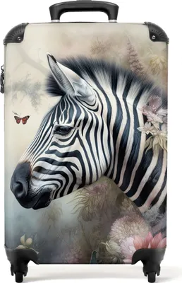 Produktbild von NoBoringSuitcases.com - Zebrakoffer - Passt in 55x40x20 cm / 55x35x22 cm - Reisezubehör Flightbag - Kabinenkoffer klein - Trolley Handgepäck Kofferschloss - Rollkoffer für Erwachsene - Reisekoffer auf Rollen - Rollkoffer leichtHandgepäck Koffer 55x35x20 cm, 36L,