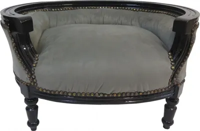 Zdjęcie produktu dla Barokowa sofa dla psa i kota szara/czarna legowisko dla psa i kota