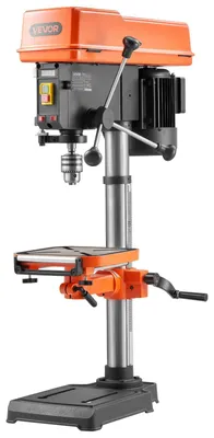 Obrázok produktu pre VEVOR Stolová vŕtačka 305 mm, stojanová vŕtačka 550 W, stĺpová vŕtačka s reguláciou otáčok 340–2200 ot./min, naklápací stôl 45°, laser a LED, vŕtačka na spracovanie dreva a kovu