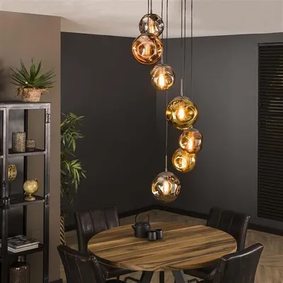Produktbild von Hoyz - Hängelampe 7L Stepped Stellar - Altsilber