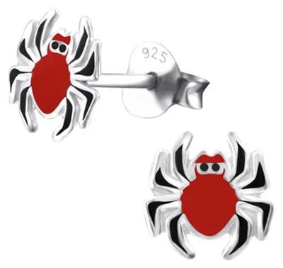 Produktbild von Kinder-Ohrstecker: 925 Silber Ohrringe „Halloween“ Spinne