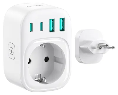 Productafbeelding van 5-in-1 reisstekker adapter Brazilië, type-N adapter