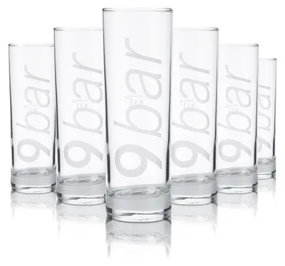 Produktbild von 6x 9Bar Glas 0,22l Longdrinkglas Cocktailglas Aperitif Gläser Set Gastro Geeicht
