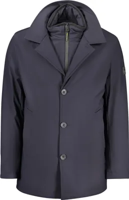 Produktbild von Herren Trenchjacke Blau: Wasser- & Winddicht mit Abnehmbarem Kragen