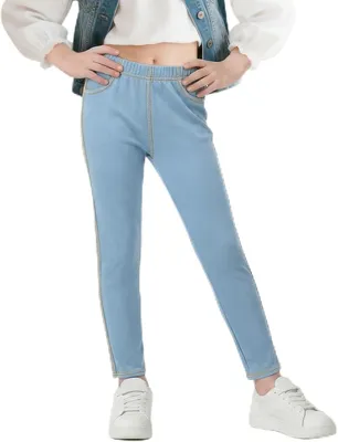 Produktbild von Mädchen Leggings in Jeansoptik 116-158, elastisch, für Alltag, mit Taschen