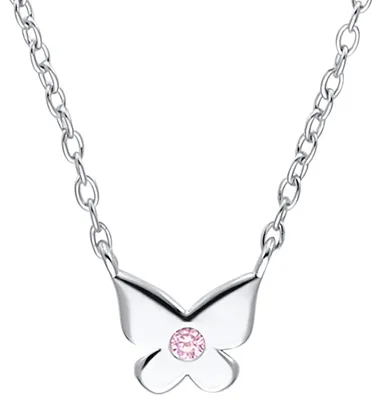 Produktbild von Lillifee Halskette 2036037 Silber 925/- mit Anhänger Schmetterling Zirkonia rosa