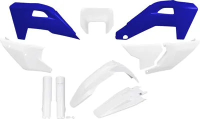 Produktbild von Verkleidungskit UFO PLAST 10-teilig Verkleidungssatz Kunststoff mit Gabelschutz für Husqvarna FE TC TE 250 - 501 ccm Bj. 2025 - 2026, Farbe:weiß / blau