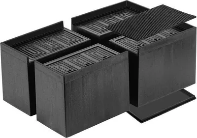 Zdjęcie produktu dla Nogi podwyższające do mebli, łóżek, stołów i biurek, czarne, 13,1 cm, zestaw 4 sztuki