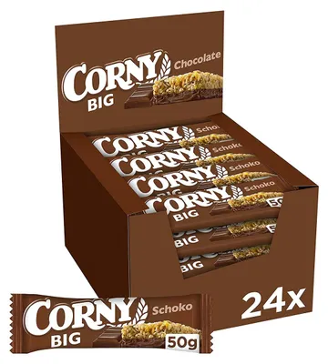 Image de Barre de céréales au chocolat au lait Corny Big 50g, paquet de 24