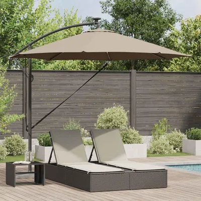 Produktbild von Maison Exclusive - Sonnenschirm 294 x 294 x 248 cm Polyester und Aluminium Taupe