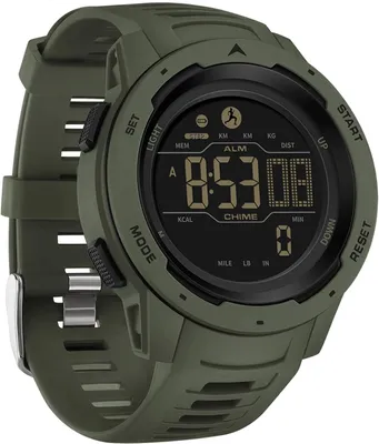 Produktbild von Schrittzähler Armbanduhr Herren Digital Sportuhr 5ATM Wasserdicht mit Kalorien, Stoppuhr, Timer, Dualzeit, Fitnessuhr Outdoor ohne App