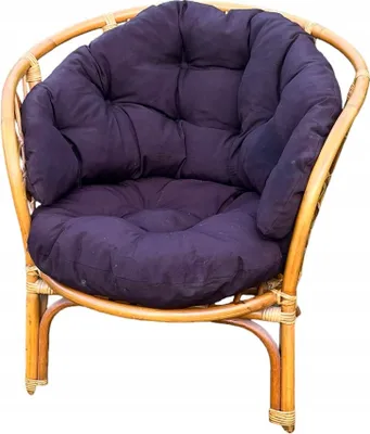 Produktbild von Kissen für einen Rattan-Gartenstuhl, braun,  Kissen für die Rückenlehne und Sitzfläche eines Rattan-Gartenstuhls