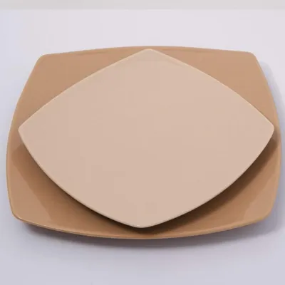Image de Assiette plate carrée couleur Marron - L 26 cm - Tokio