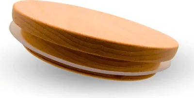 Produktbild von Holzdeckel mit Dichtung 100/88 mm - Holzdeckel für ein Glas, Deckel Aus Holz, Holz Deckel