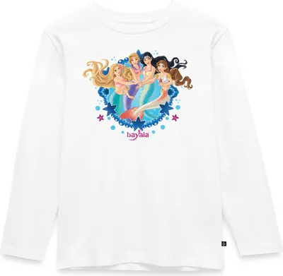Produktbild von Spreadshirt Schleich Bayala Meerjungfrauen Kinder Premium Langarmshirt, 98/104 (2 Jahre), Weiß