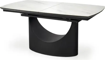 Obrázek produktu pro Skládací stůl OSMAN 160(220)x90 bílý mramor/černý
