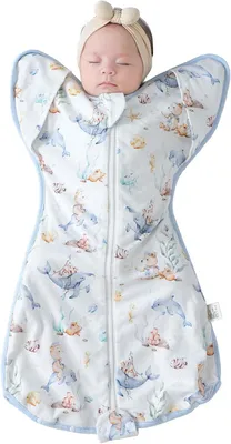 Produktbild von Babyschlafsack 0.5 Tog, 100% Baumwolle, für Baby, 0-6 Monate, atmungsaktiv