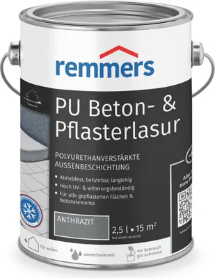 Produktbild von Remmers PolyurethanBeton- & Pflasterlasur anthrazit 2,5 l, Beton- und Bodenfarbe