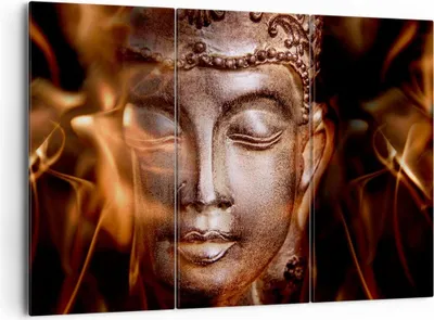 Produktbild von Bild auf Leinwand - Leinwandbild - Buddha Statue Geheimnis - 165x110cm - Wand Bild - Wanddeko - Leinwanddruck - Bilder - Kunstdruck - Wanddekoration - Leinwand bilder - Wandkunst - CE165x110-2620