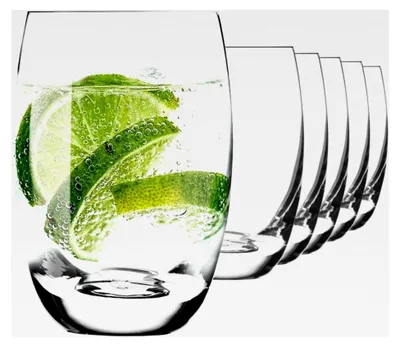 Produktbild von Gläser Set 360 ml - 6 Stück - Wassergläser für Wasser und Kaltgetränke - Kristallglas mit Anlaufschutz - Spülmaschinenfest