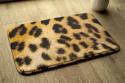 Produktbild von Badteppich Saugfähige - Badezimmer Teppich - Rutschfester Badvorleger Badematte - 75x45 cm - Leopard
