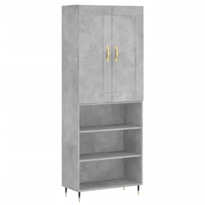 Obrázok produktu pre vidaXL Highboard concrete grey 69,5x34x180 cm odvodený drevený výrobok