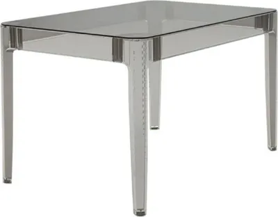 Image de Table élégante grise transparente Table rectangulaire Table de jardin