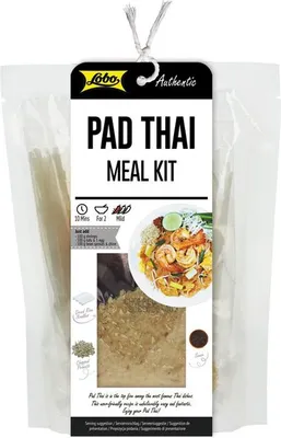 Produktbild von [ 200g ] LOBO Pad Thai Kochset | Reisnudeln + Sauce + Erdnüsse | Cooking Kit