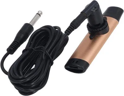 Obrázok produktu pre Elektrická kazoo súprava – profesionálna – so snímačom – zlatá – hudobný nástroj – pre dospelých – zlatá súprava s audio káblom