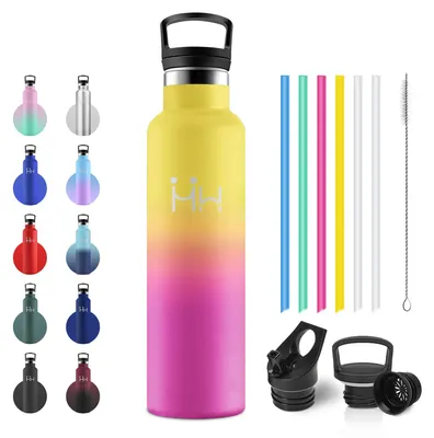 Produktbild von JAPORIA Thermosflasche 750ml, Auslaufsicher Wasserflasche Kohlensäure Geeignet,