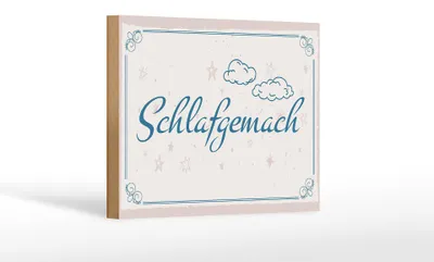 Produktbild von Holzschild Spruch 18x12 cm Schlafgemach Dekoration