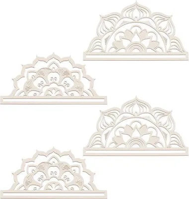 Image de Anneau en bois naturel pour tenture murale en macramé - Matériel pour le macramé à faire soi-même