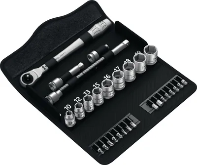 Produktbild von Zyklop Metal-Knarrensatz 8100 SB8, 3/8" (schwarz/silber, 29-teilig, mit Umschalt-Knarre)