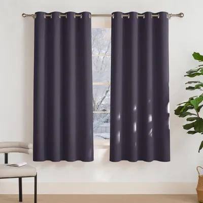 Obrázek produktu pro Zatemňovací závěsy, sada 2 kusů, rozměry 175 cm (výška) x 140 cm (šířka), barva šedá