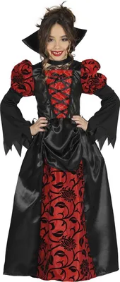 Produktbild von Fiestas Guirca - Vampirin-Kostüm für Mädchen FG1468 (146-152) (Schwarz/Rot)