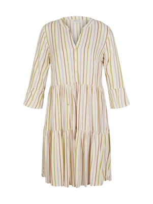 Produktbild von Tom Tailor Printed Babydoll Mini Kleid Weiß XL Frau Weiß XL