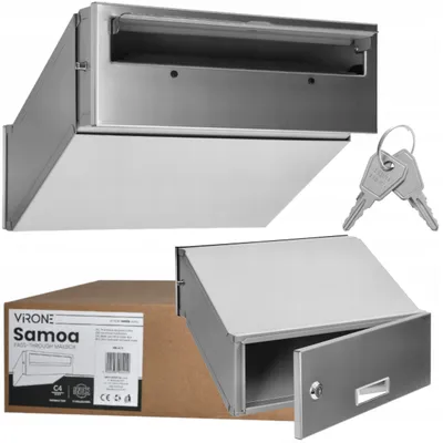 Obrázok produktu pre Priechodná poštová schránka SAMOA, nerezová oceľ