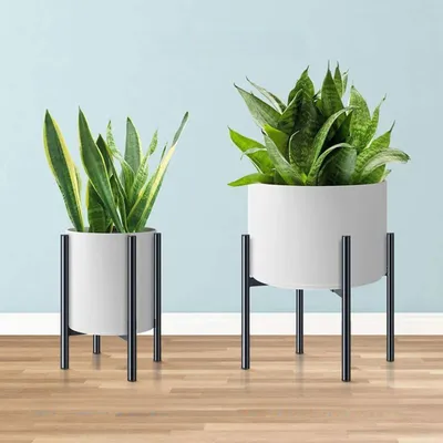 Produktbild von Blumenständer, Erweiterbar 21-30cm, zwei Höhen zur Auswahl, Pflanzenständer, aus Metall, Blumentopfständer, Blumenhalter, für Garten, Wohnzimmer