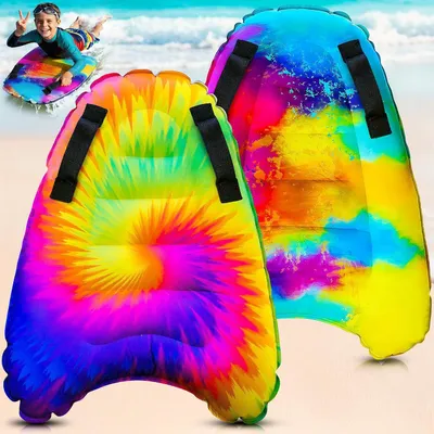Immagine prodotto di Tavola da surf gonfiabile per bambini, ideale per la spiaggia, con maniglie e disponibile in vari colori