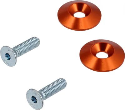 Immagine prodotto di Set: tappi a forcella CNC / in alluminio, arancione - per S51, S50, S70, S53, S83