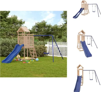 Produktbild von vidaXL Spielturm Massivholz Kiefer -  Schaukeln & Spieltürme