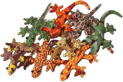 Produktbild von Handgefertigte Sandtiere aus Stoff – ca. 7 cm, Modell:Gekko