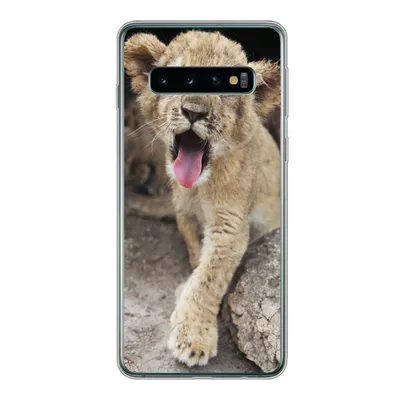 Produktbild von MuchoWow® Handyhülle Schutzhülle Hülle für Samsung Galaxy S10 Jungtier - Löwen - Niedlich Silikon Softcase Handy Hülle - Handytasche