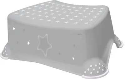 Produktbild von keeeper kids Tritthocker tomek "stars" grau mit Aufdruck