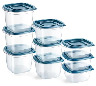 9er-Set Kunststoff-Vorratsdosen mit Deckel, 300 ml, BPA-frei